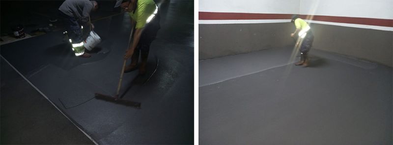 arquitectura grupo puma paviland sport resinas acrilicas reparacion pavimento asfaltico garaje