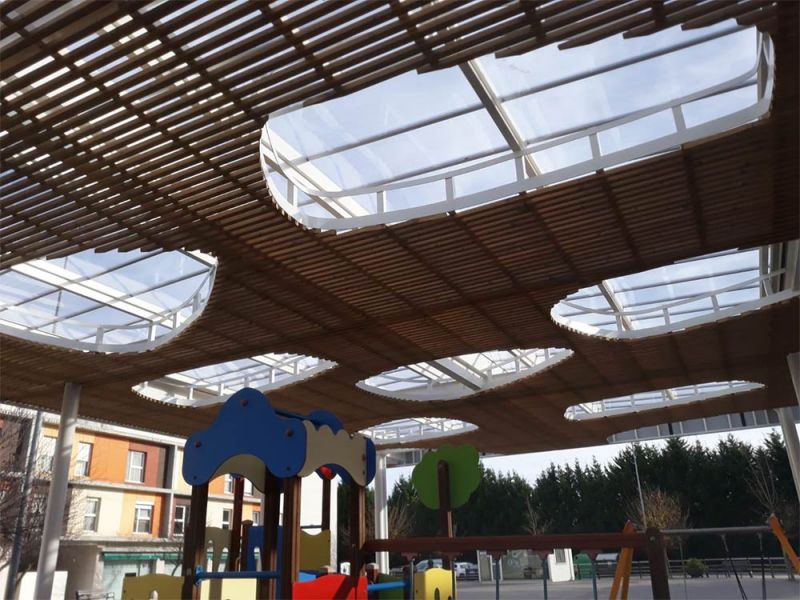 arquitectura sistema danpal compacto pal plastic cubiertas parques infantiles