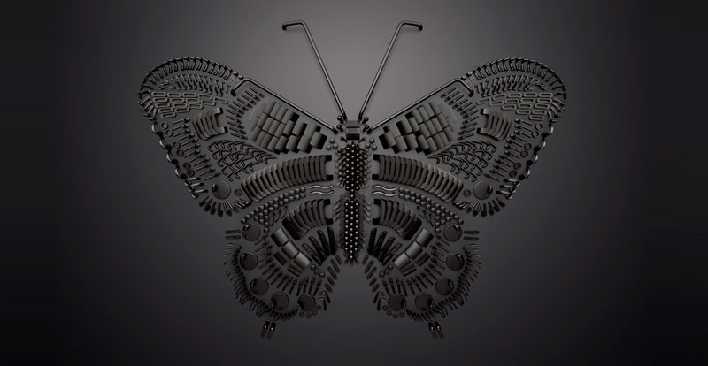 FSB manillas de diseño de autor mariposa