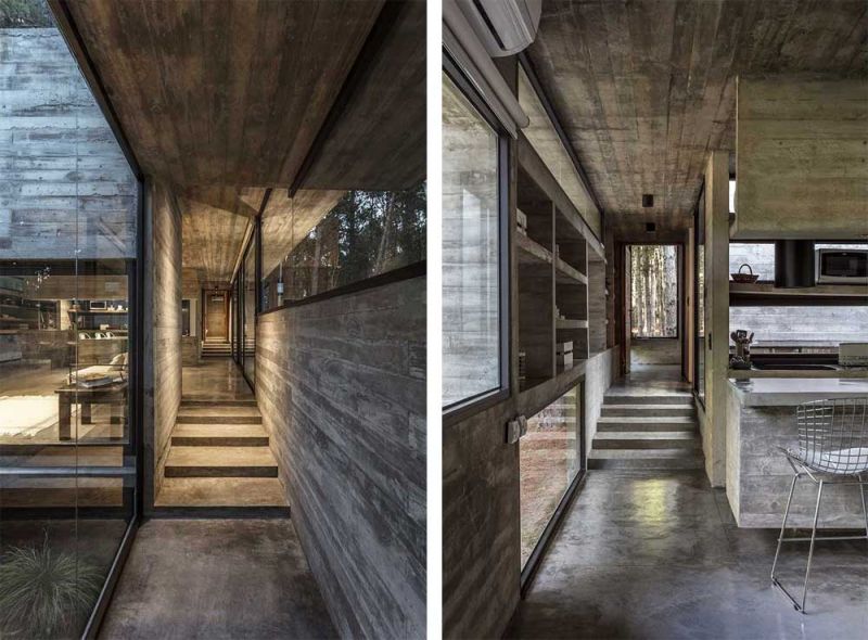 arquitectura besonias almeida casa bosque fotografias federico kulekdjian interior pasillo escaleras
