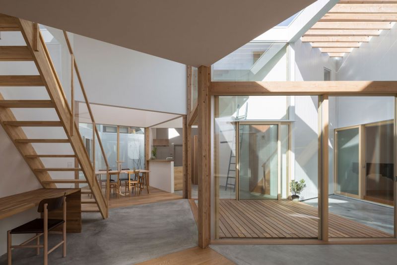 arquitectura Tato Architects Casa en Hokusetsu Fotografía de Shinkenchiku-sha escaleras