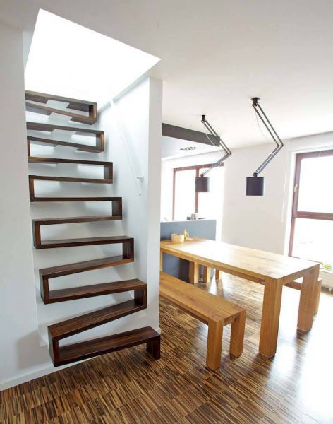 arquitectura_diseño_escaleras de madera_Ribbon staircase