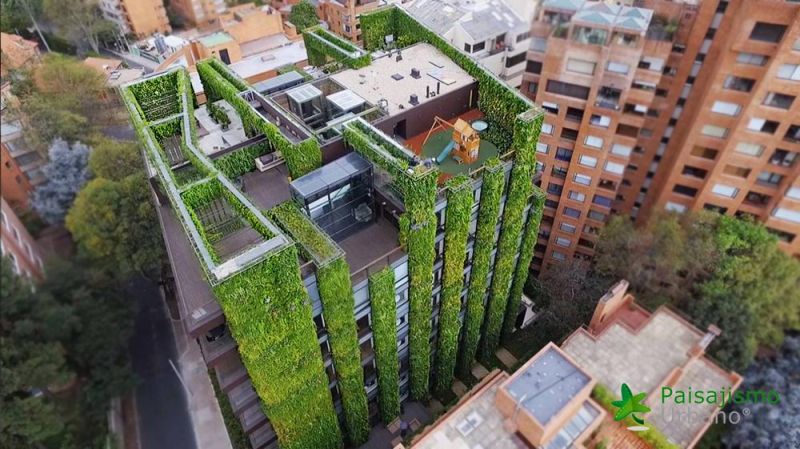 arquitectura jardin vertical paisajismo urbano edificio santalaia bogota