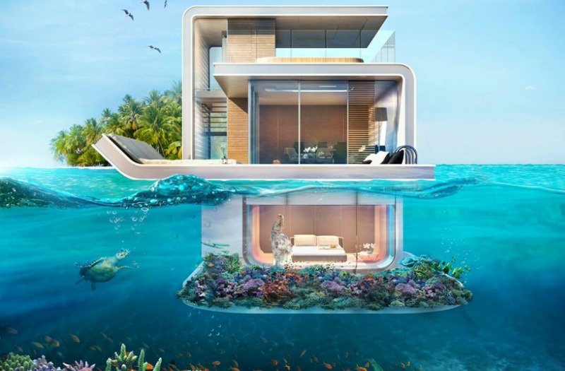 arquitectura, arquitecto, diseño, design, Emiratos Árabes, Dubai, Kleindienst Group, Floating Seahorse, vivienda flotante, costa