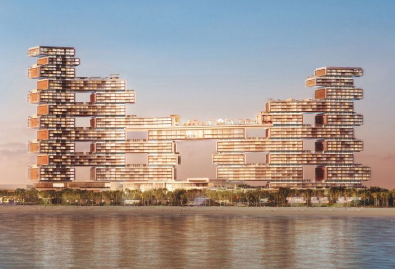 Arquitectura KPF Associantes Royal Atlantis Dubai render atardecer