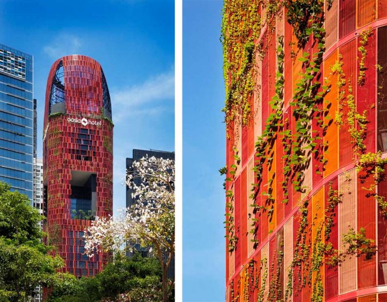 arquitectura sostenibilidad rascacielos madera estructural jardin vertical oasia tower woha