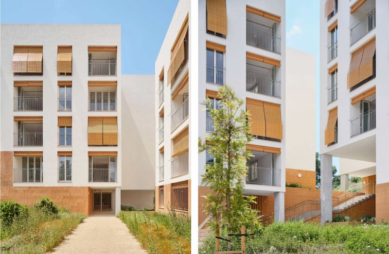 Volumetría exterior de los dos cuerpos conectados