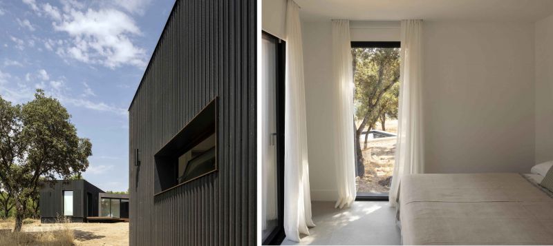 Contraste de la materialidad exterior e interior