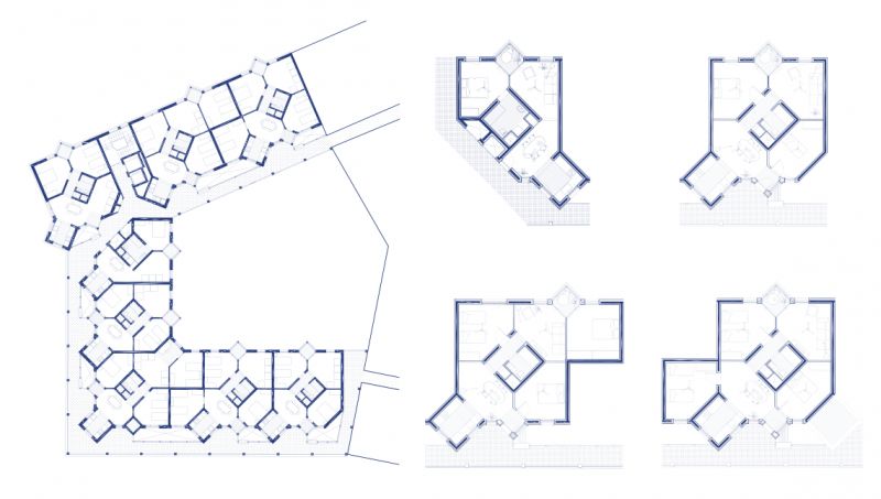 Planta tipo de las distintas viviendas