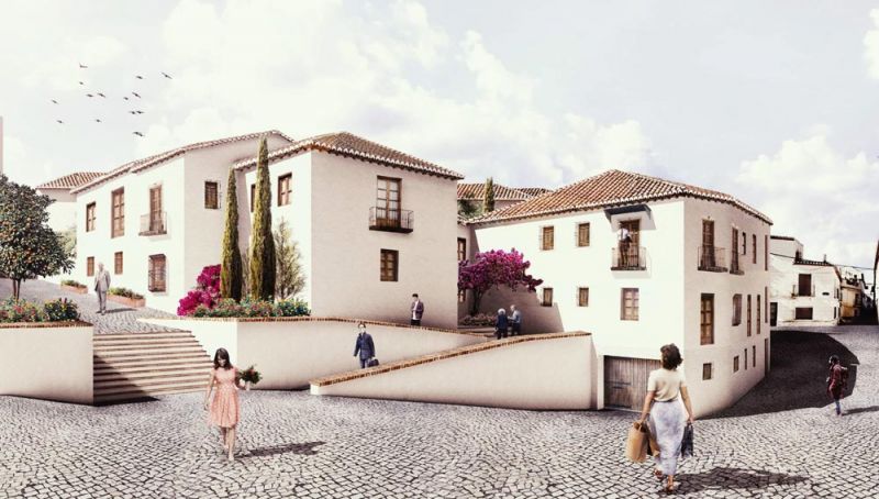 Arquitectura concurso Driehaus Alcazaba Guadix Porpuesta Pisando Fuerte de Zavala y Andrada