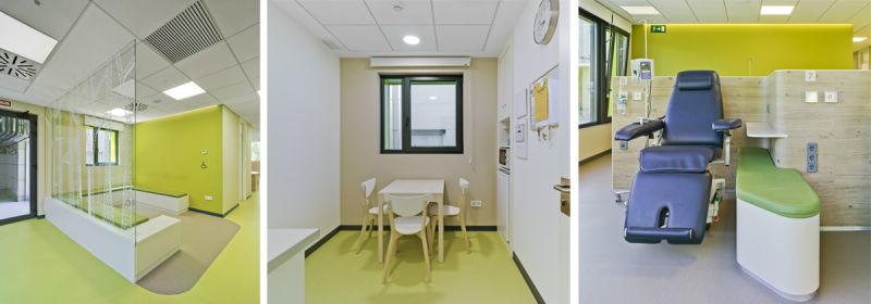 arquitectura de maternidades Hospital de Día Oncológico de Aranda de Duero fotografia interior