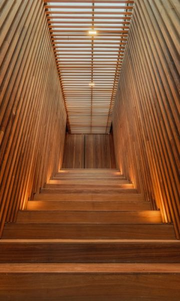 Escaleras de la piscina de la Casa E + A