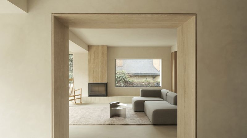 Vista enmarcada de la sala de estar