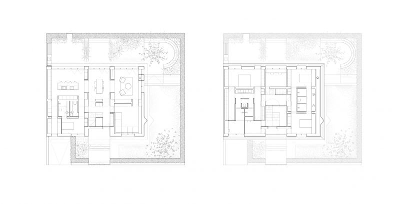 Planta baja y primera de la vivienda