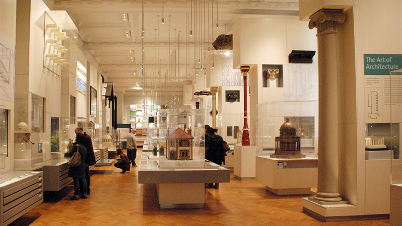 exposición de arquitectura en el museo Victoria and Albert