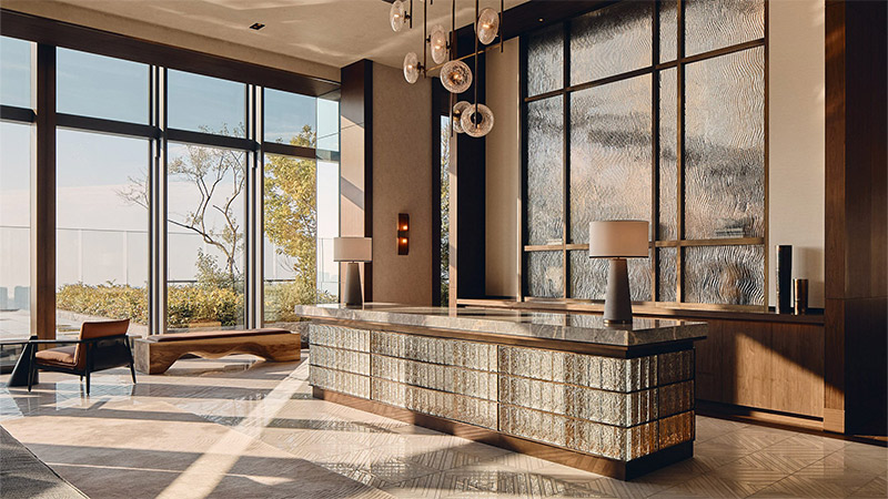 Arquitectura y Empresa, arquitectura, Japón, Japan, Tokio, hotel, hotel de lujo, hostelería, restaurante, materiales naturales, diseño de interiores, interiorismo, diseño interior, BAR Studio, Fairmont Tokyo, Peter Bennetts, arquitectura tradicional japonesa, contraste arquitectónico, arquitectura contemporánea, arquitectura en altura, Shibaura, Blue Front Shibaura South, jardín en altura, vegetación integrada, Peter Bennetts