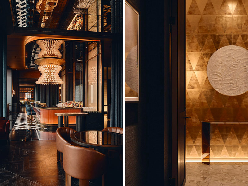 Arquitectura y Empresa, arquitectura, Japón, Japan, Tokio, hotel, hotel de lujo, hostelería, restaurante, materiales naturales, diseño de interiores, interiorismo, diseño interior, BAR Studio, Fairmont Tokyo, Peter Bennetts, arquitectura tradicional japonesa, contraste arquitectónico, arquitectura contemporánea, arquitectura en altura, Shibaura, Blue Front Shibaura South, jardín en altura, vegetación integrada, Peter Bennetts