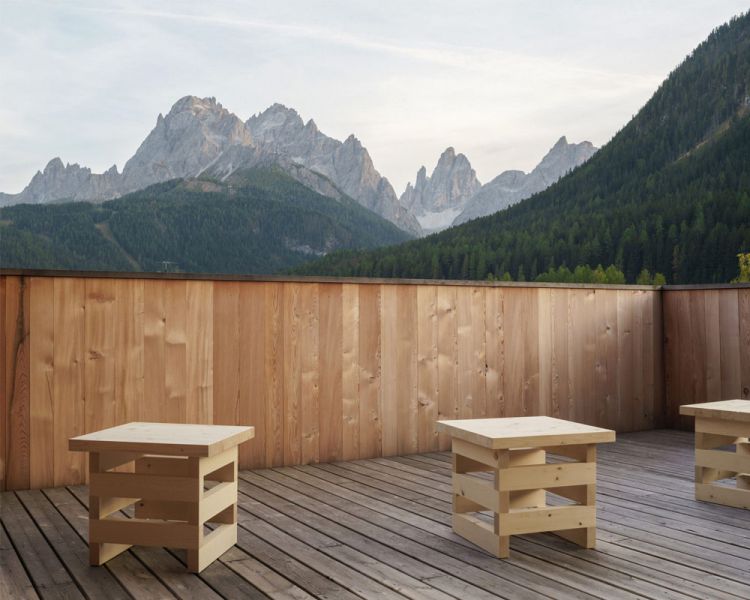 Imagen desde la terraza con vista a los Alpes