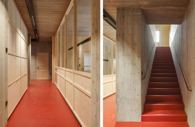 Imágenes del interior de la Haus der berge en Sixten obra de Delueg Architekten