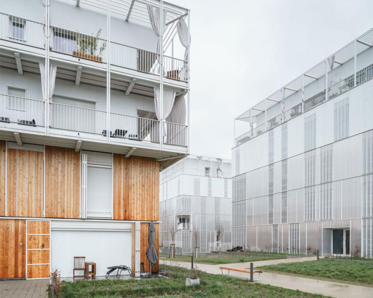 Imagen del conjunto de viviendas en el barrio de Kiem, Luxemburgo