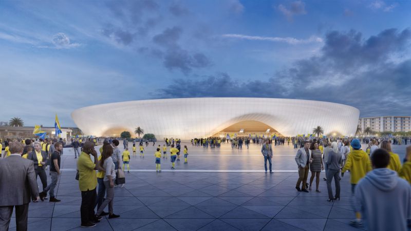 Render exterior estadio gran canaria