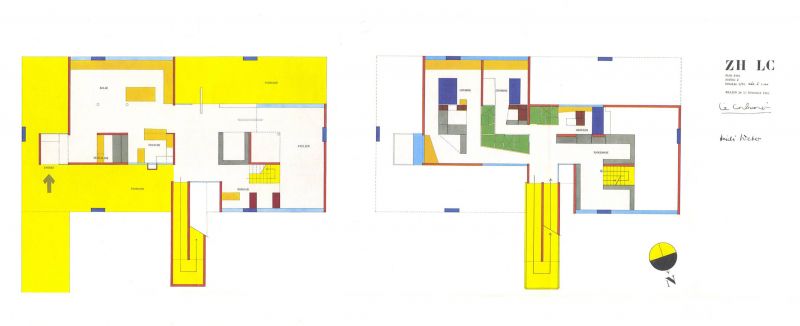 Planos originales de planta baja y primera del pabellón