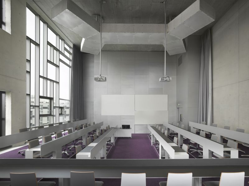 arquitectura universidad de ejecutivos de economia en viena foto interior sala conferencias