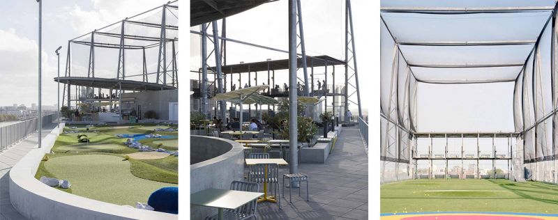 Cubierta del edificio como lugar de encuentro y deporte