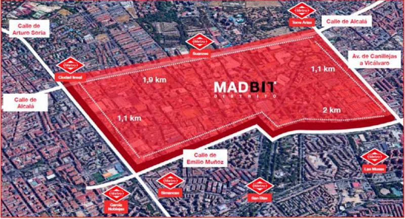Plano del nuevo distrito de Madrid