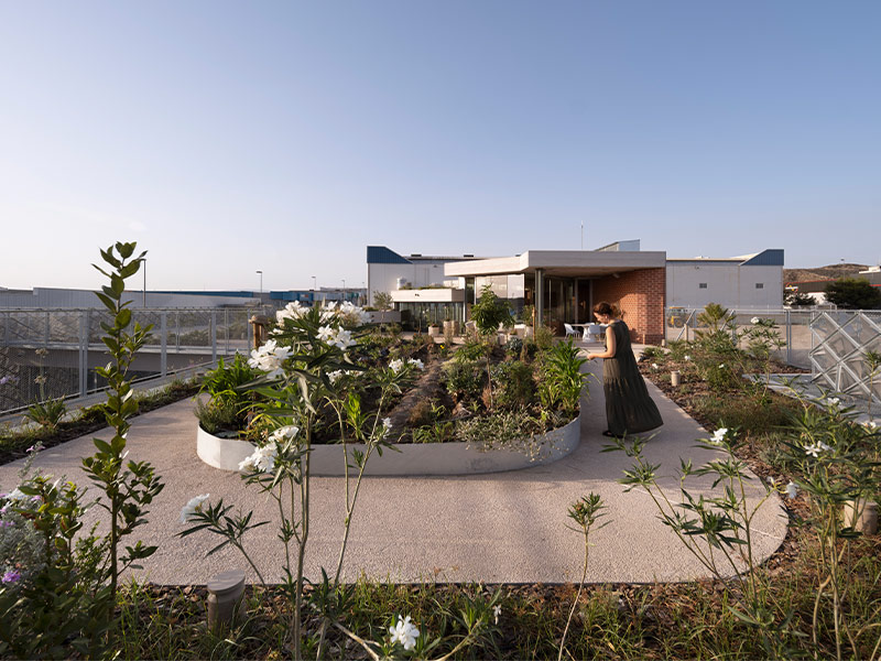 Arquitectura y Empresa, arquitectura, Mapei, Santa+Cruz Arquitectura, Murcia, España, Premio Mapei, arquitectura sostenible, economía circular, Green Building Council España, sede de VRIO, polígono industrial, eficiencia energética, arquitectura corporativa, calidad de vida, espacios de trabajo, luz natural, calidad del aire, fachada bioclimática, ventilación cruzada, construcción ecológica, sostenibilidad