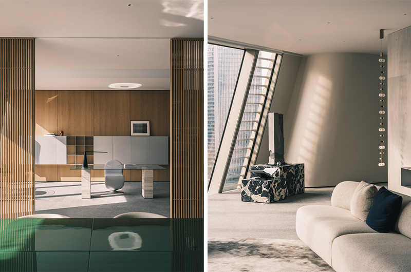 Arquitectura y Empresa, arquitectura, interiorismo, diseño de interiores, espacios de trabajo, diseño de oficinas, oficina, China, SAY Architects, Wen Studio, madera, particiones de vidrio, espacio flexible, equilibrio, luz natural, arquitectura flexible, flexibilidad, espacio multifuncional, oficina flexible