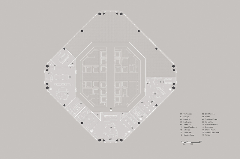 Arquitectura y Empresa, arquitectura, interiorismo, diseño de interiores, espacios de trabajo, diseño de oficinas, oficina, China, SAY Architects, Wen Studio, madera, particiones de vidrio, espacio flexible, equilibrio, luz natural, arquitectura flexible, flexibilidad, espacio multifuncional, oficina flexible