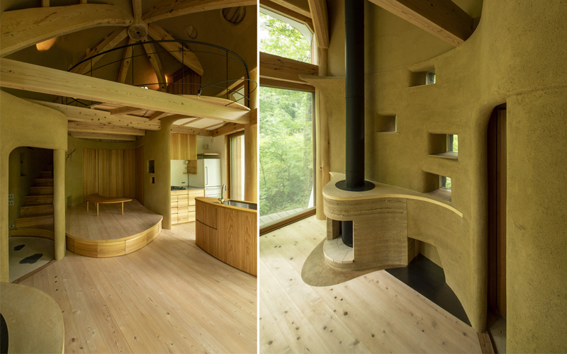 Arquitectura y Empresa, Tono Mirai Architects, cabaña, bosque, Nagano, Japón, Takeshi Noguchi, Shell House, eficiencia energética, sostenibilidad, sostenible, arquitectura pasiva, materiales de construcción locales, madera FSC