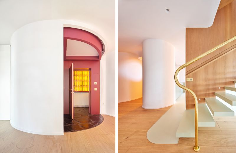 Elemento de entrada y escalera del duplex