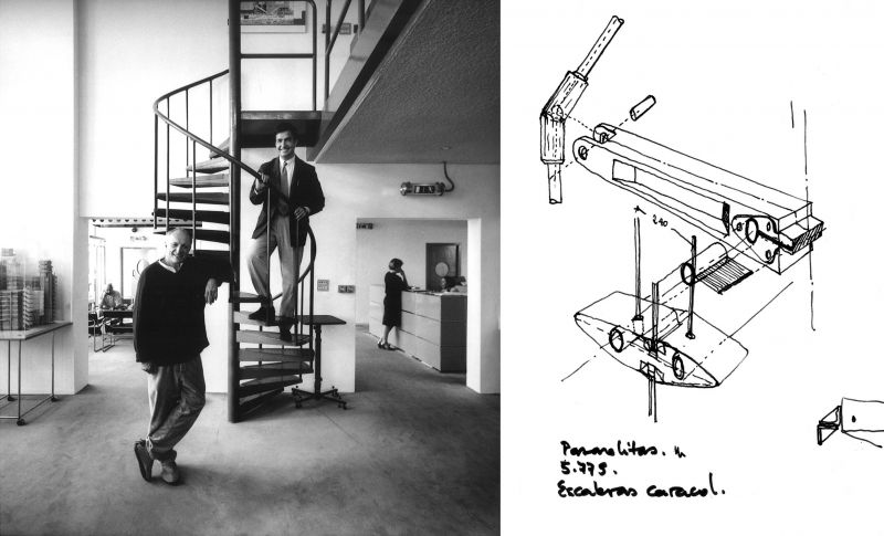 Carlos Lamela y Richard Rogers en 1998