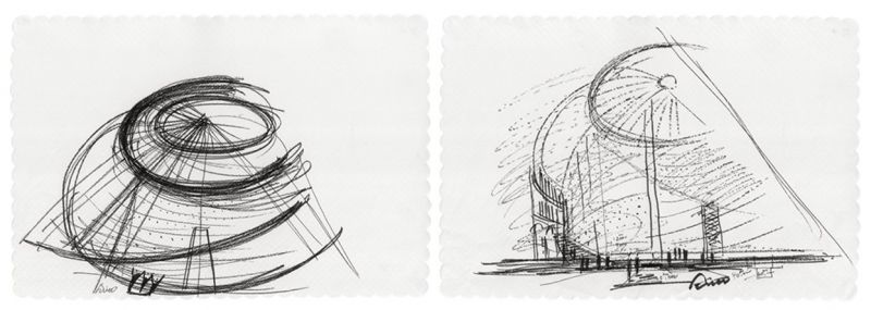 Croquis inicla de Tadao Ando