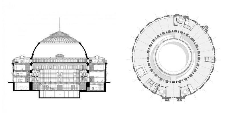 Sección y planta de la intervención