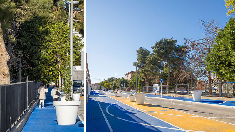 Arquitectura y Empresa, arquitectura, urbanismo, diseño urbano, Murcia, Torre Pacheco, calle, DMDT Arquitectura, Parra Arquitectos, Imagen Subliminal (Rocío R. Rivas + Miguel de Guzmán), trafico, ciudad, pueblo, calle Miguel de Cervantes, intervención urbanística, Trenza Urbana, calle peatonal, diseño de calle, proyecto urbano, vegetación autóctona, comunidad, vecindario