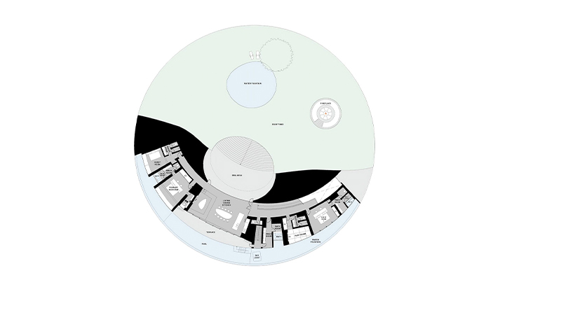 Arquitectura y Empresa, arquitectura, Japón, Japan, villa, casa de vacaciones, playa, Sou Fujimoto, diseño interior, interiorismo, arquitectura orgánica, vivienda de alquiler, hotel, mar, isla, arquitectura costera, integración con naturaleza, Not A Hotel, New Color Studio, materiales de construcción, minimalismo, diseño minimalista, diseño de interiores, piscina, arquitectura orgánica, arquitectura minimalista