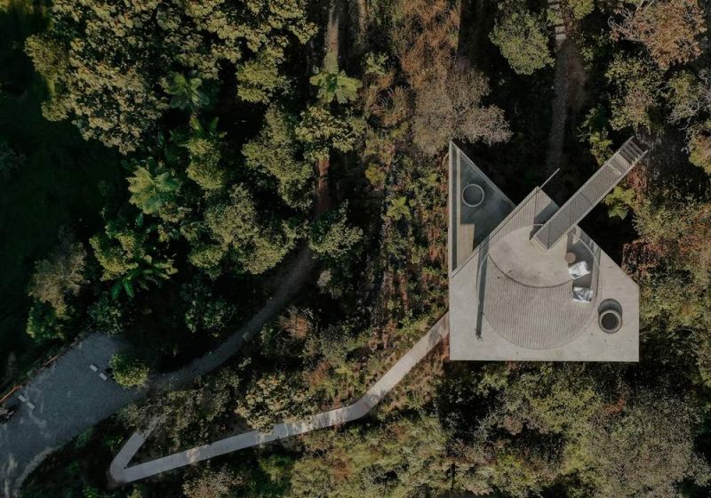 Vista general superior de la Casa de Concreto