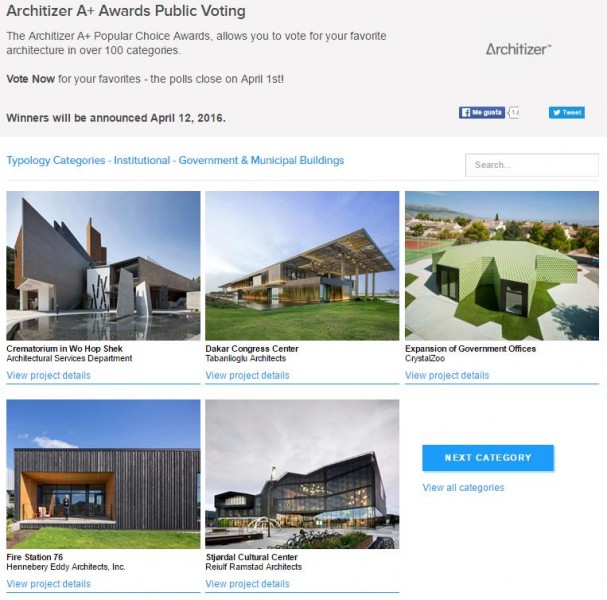 Crystalzoo premio Architizer A+ Awards