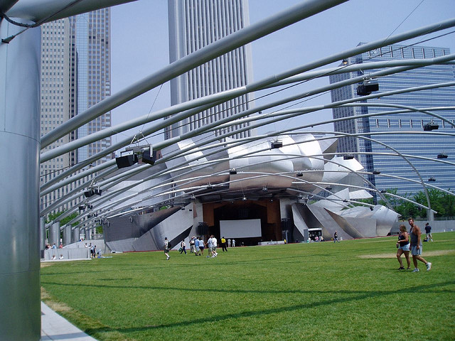 Millennium Park  Parque del milenio Chicago  Jay Pritzker Pavilion Frank Gehry 