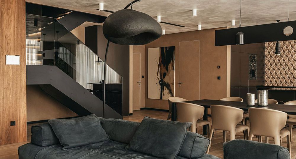 Minimalismo ecléctico de Makhno Studio. Apartamento Farby