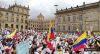 Movilizaciones en la Plaza de Bolívar en Bogotá. 