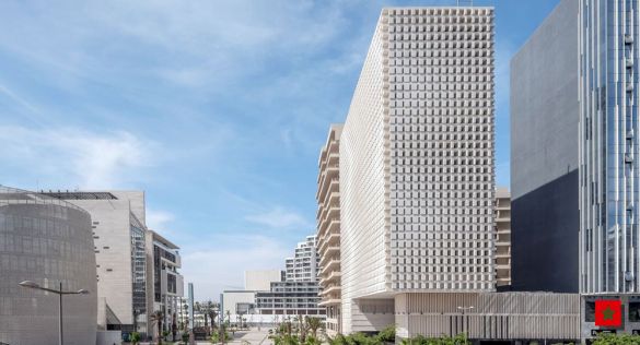 Torre cube de la ciudad financiera de Casablanca