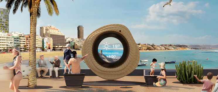 LPA Studio diseña un Tótem digital con madera Accoya