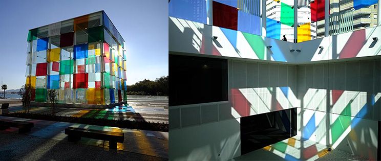 Arquitectura con cemento transparente en el Nuevo centro Pompidou de Málaga