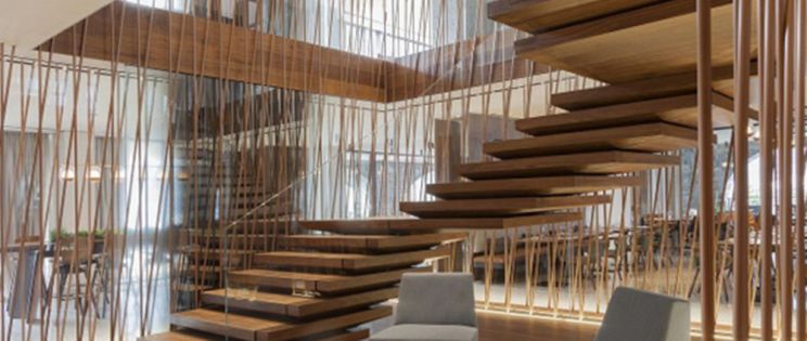 Escaleras de madera en la arquitectura doméstica.