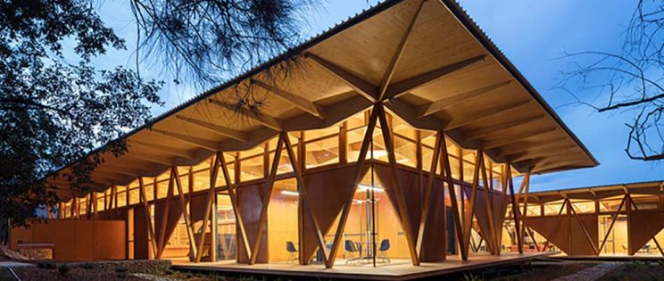 Arquitectura modular, sostenible y reutilizable en el campus de la Macquarie University, en Nueva Gales del Sur, Australia. Architectus