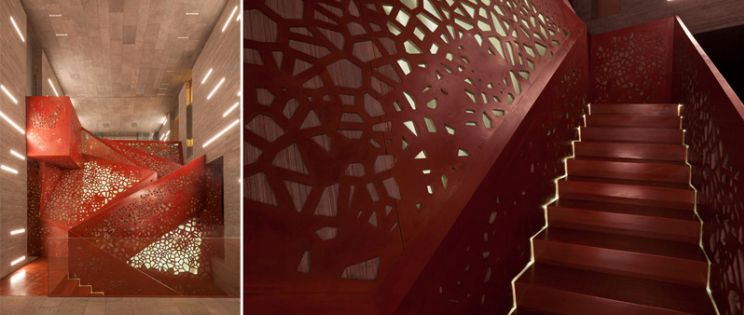 Escalera escultórica en Villa en Mallorca: Studio Mishin y ARUP